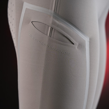 Legging Equestro taille haute femme Ridertechnology full grip Oiseau moqueur Gris