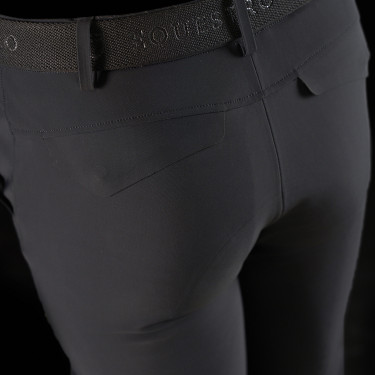 Pantalon Equestro slim fit homme Ridertechnology avec coutures thermosoudée Noir