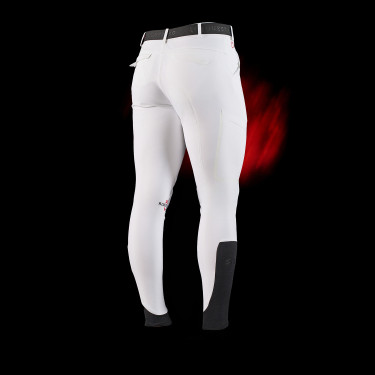 Equestro slim fit herenbroek Ridertechnology met thermogesealde naden Wit