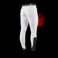 Pantalon Equestro slim fit homme Ridertechnology avec coutures thermosoudée Blanc