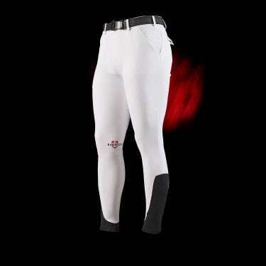 Pantalon Equestro slim fit homme Ridertechnology avec coutures thermosoudée Blanc