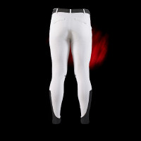 Slim fit herenrijbroek Equestro Ridertechnology full grip Wit Slim fit herenrijbroek Equestro Ridertechnology full grip Wit