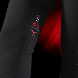 Pantalon slim fit femme Equestro Ridertechnology avec coutures thermosoudées Noir