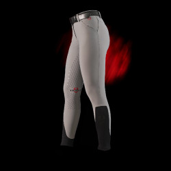 Pantalon slim fit femme Equestro Ridertechnology full grip Oiseau moqueur Gris Pantalon slim fit femme Equestro Ridertechnology full grip Oiseau moqueur Gris