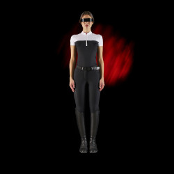 Pantalon slim fit femme Equestro Ridertechnology full grip Noir Pantalon slim fit femme Equestro Ridertechnology full grip Noir