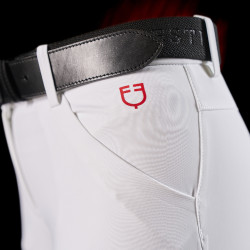 Pantalon slim fit femme Equestro Ridertechnology full grip Blanc