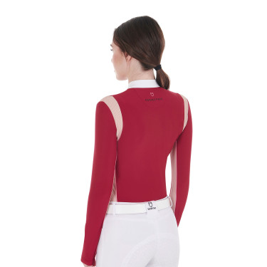 Wedstrijdpolo voor dames met mesh-inzetstukken Equestro Wedstrijdpolo voor dames met mesh-inzetstukken Equestro