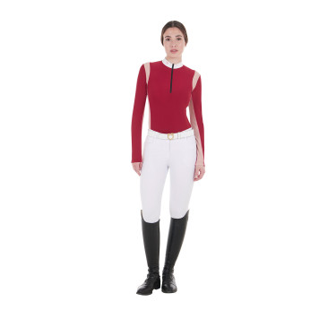 Wedstrijdpolo voor dames met mesh-inzetstukken Equestro Wedstrijdpolo voor dames met mesh-inzetstukken Equestro