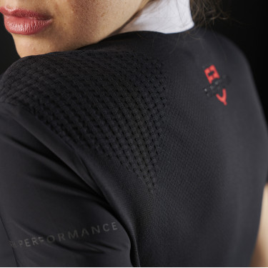 Wedstrijdpolo dames Equestro Ridertechnology met korte mouwen en knopen Wedstrijdpolo dames Equestro Ridertechnology met korte mouwen en knopen