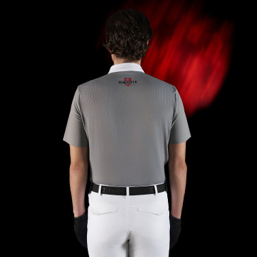 Polo de concours homme Equestro Ridertechnology à manches courtes et boutons Polo de concours homme Equestro Ridertechnology à manches courtes et boutons