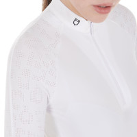 Polo dec concours slim fit femme avec inserts en mesh Equestro Noir Polo dec concours slim fit femme avec inserts en mesh Equestro Noir