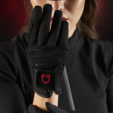 Polo femme Equestro Ridertechnology à manches courtes et zip Polo femme Equestro Ridertechnology à manches courtes et zip