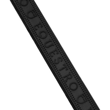 Leren en rubberen teugels Equestro Zwart