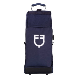 Sac à bottes et casque Equestro avec renfort en caoutchouc Marine Bleu marine