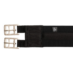 Springriem van stof met elastieken Umbria Equitazione Zwart