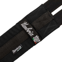 Springriem van stof met elastieken Umbria Equitazione Zwart