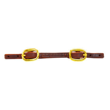 Sangle de sous-gorge Platinium Pro en cuir de harnais doublée et cousue Sangle de sous-gorge Platinium Pro en cuir de harnais doublée et cousue