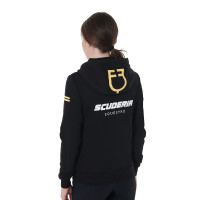 Sweat-shirt à capuche femme Scuderia Equestro en French Terry Noir Sweat-shirt à capuche femme Scuderia Equestro en French Terry Noir