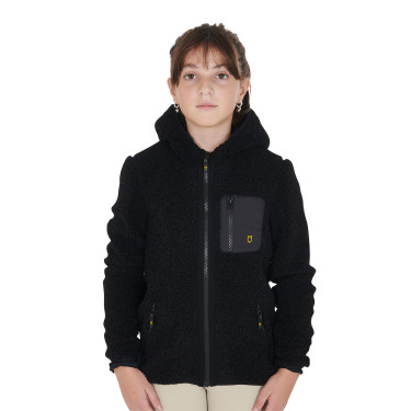 Kinderfleece-sweatshirt met ritssluiting Equestro Zwart