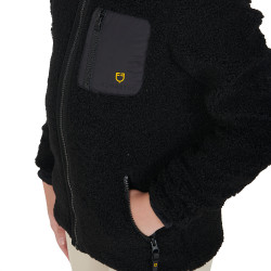 Kinderfleece-sweatshirt met ritssluiting Equestro Zwart