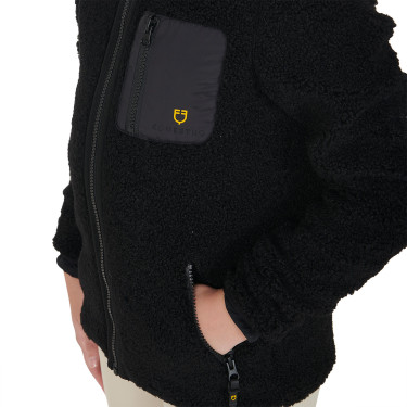Kinderfleece-sweatshirt met ritssluiting Equestro Zwart