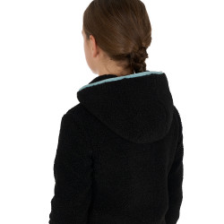 Kinderfleece-sweatshirt met ritssluiting Equestro Zwart / grijze nevel