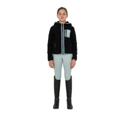 Kinderfleece-sweatshirt met ritssluiting Equestro Zwart / grijze nevel