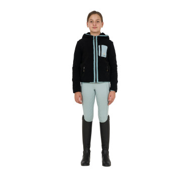 Kinderfleece-sweatshirt met ritssluiting Equestro Zwart / grijze nevel