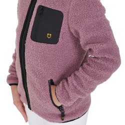 Kinderfleece-sweatshirt met ritssluiting Equestro Roze