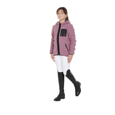 Kinderfleece-sweatshirt met ritssluiting Equestro Roze
