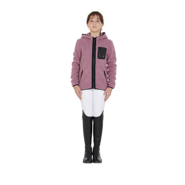 Kinderfleece-sweatshirt met ritssluiting Equestro Roze