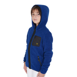 Sweat-shirt en polaire enfant fermeture éclair Equestro Bleu royal Sweat-shirt en polaire enfant fermeture éclair Equestro Bleu royal