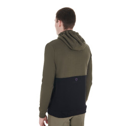 Sweatshirt Equestro met capuchon voor heren met fleecevoering aan de binnenkant Lievergroen Sweatshirt Equestro met capuchon voor heren met fleecevoering aan de binnenkant Lievergroen