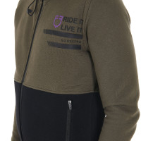 Sweatshirt Equestro met capuchon voor heren met fleecevoering aan de binnenkant Lievergroen Sweatshirt Equestro met capuchon voor heren met fleecevoering aan de binnenkant Lievergroen