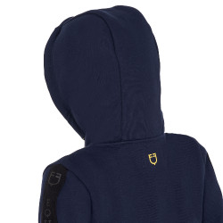 Sweat-shirt Equestro fille zippé intégral avec intérieur en polaire Marine blazer Bleu marine