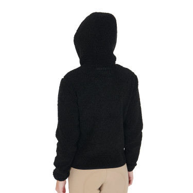 Damesfleece-sweatshirt met zak Equestro Zwart Damesfleece-sweatshirt met zak Equestro Zwart