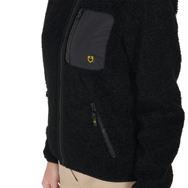 Damesfleece-sweatshirt met zak Equestro Zwart Damesfleece-sweatshirt met zak Equestro Zwart