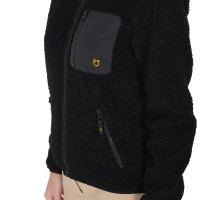 Sweat-shirt femme en polaire avec poche Equestro Noir
