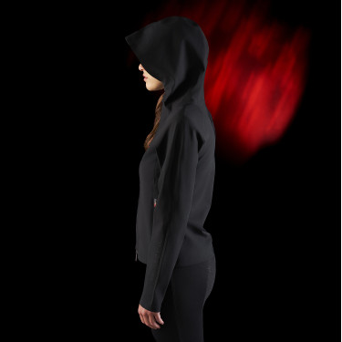 Dameshoodie technische sweater Equestro Ridertechnology Zwart