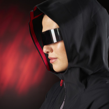 Dameshoodie technische sweater Equestro Ridertechnology Zwart