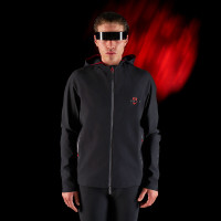 Herenhoodie technische sweater Equestro Ridertechnology Zwart