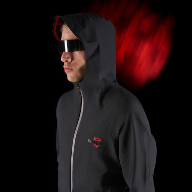 Herenhoodie technische sweater Equestro Ridertechnology Zwart Herenhoodie technische sweater Equestro Ridertechnology Zwart