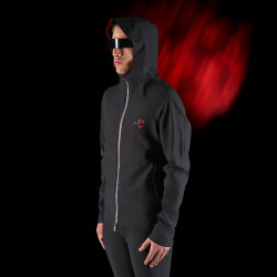 Sweat-shirt technique à capuche homme Equestro Ridertechnology Noir