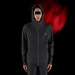 Sweat-shirt technique à capuche homme Equestro Ridertechnology Noir