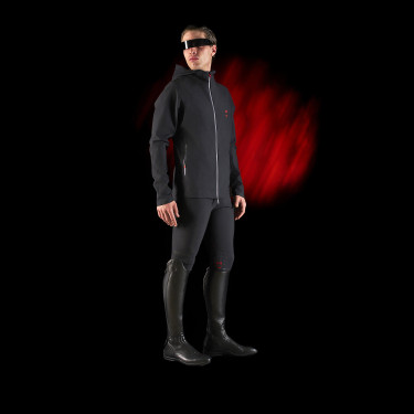 Sweat-shirt technique à capuche homme Equestro Ridertechnology Noir