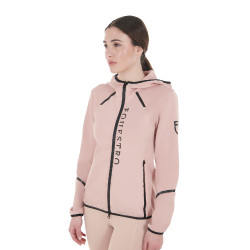 Dames sweatshirt van jersey met ritssluiting Equestro Roze camée Dames sweatshirt van jersey met ritssluiting Equestro Roze camée