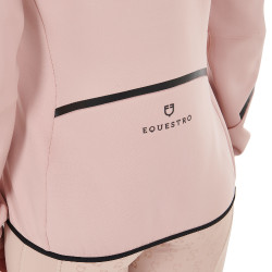 Sweat-shirt technique femme en jersey avec fermeture éclair Equestro Rose cameo