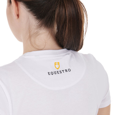 Dames T-shirt van katoen Equestro Horse Lover Dames T-shirt van katoen Equestro Horse Lover