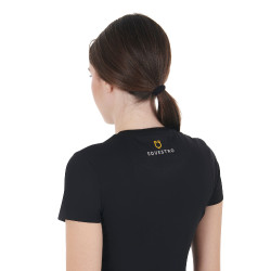 T-shirt en coton femme Crazy Horse Equestro Noir T-shirt en coton femme Crazy Horse Equestro Noir