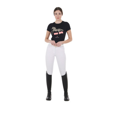 Dames katoenen T-shirt Crazy Horse Equestro Dames katoenen T-shirt Crazy Horse Equestro